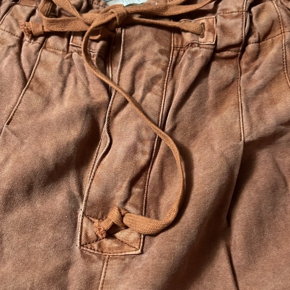 Free People Margate pleated trousers Medium rust burgundy brown - Picture 2 of 2